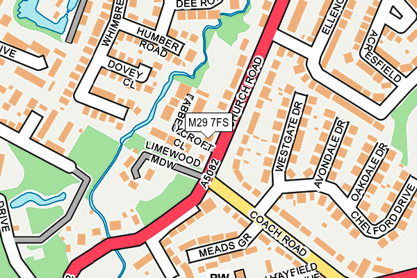M29 7FS map - OS OpenMap – Local (Ordnance Survey)