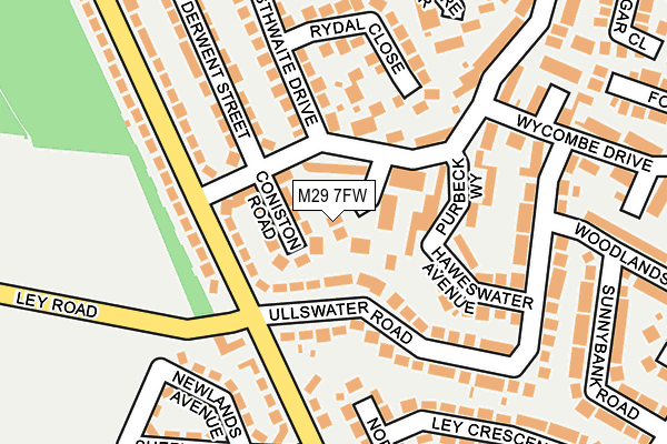 M29 7FW map - OS OpenMap – Local (Ordnance Survey)