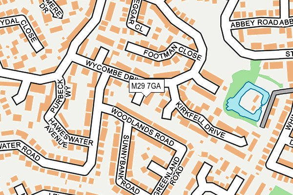 M29 7GA map - OS OpenMap – Local (Ordnance Survey)