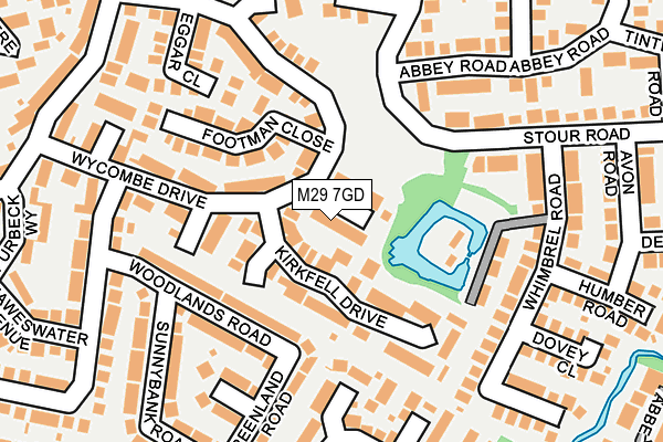 M29 7GD map - OS OpenMap – Local (Ordnance Survey)