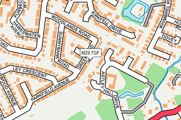 M29 7GF map - OS OpenMap – Local (Ordnance Survey)