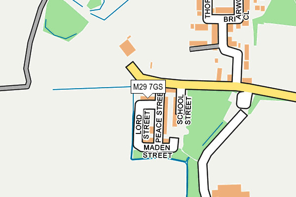 M29 7GS map - OS OpenMap – Local (Ordnance Survey)