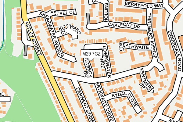 M29 7GZ map - OS OpenMap – Local (Ordnance Survey)