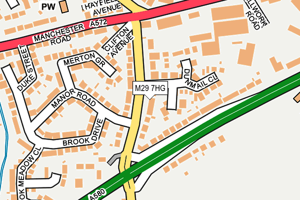 M29 7HG map - OS OpenMap – Local (Ordnance Survey)