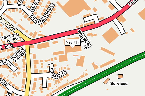 M29 7JT map - OS OpenMap – Local (Ordnance Survey)