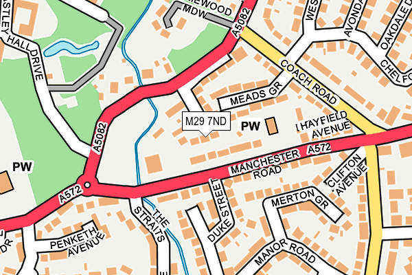 M29 7ND map - OS OpenMap – Local (Ordnance Survey)