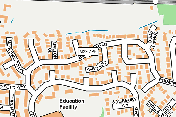 M29 7PE map - OS OpenMap – Local (Ordnance Survey)