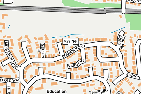 M29 7PF map - OS OpenMap – Local (Ordnance Survey)