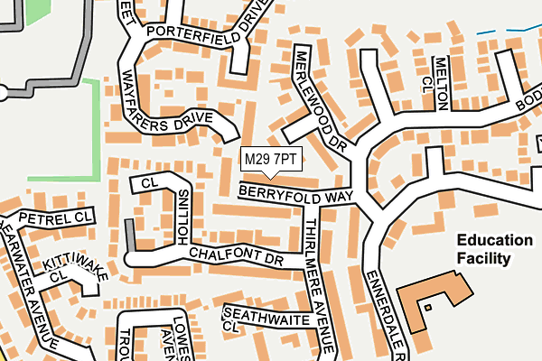 M29 7PT map - OS OpenMap – Local (Ordnance Survey)