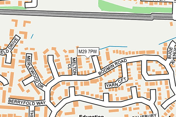 M29 7PW map - OS OpenMap – Local (Ordnance Survey)