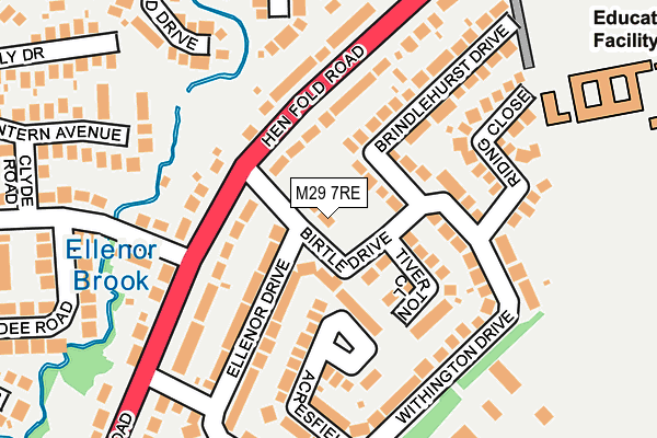 M29 7RE map - OS OpenMap – Local (Ordnance Survey)
