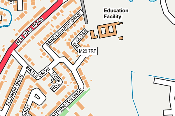 M29 7RF map - OS OpenMap – Local (Ordnance Survey)