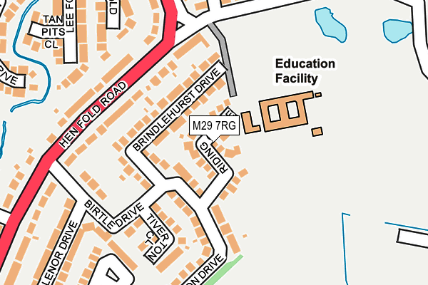 M29 7RG map - OS OpenMap – Local (Ordnance Survey)