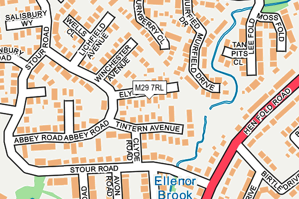 M29 7RL map - OS OpenMap – Local (Ordnance Survey)