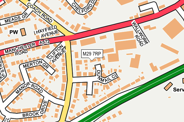 M29 7RP map - OS OpenMap – Local (Ordnance Survey)
