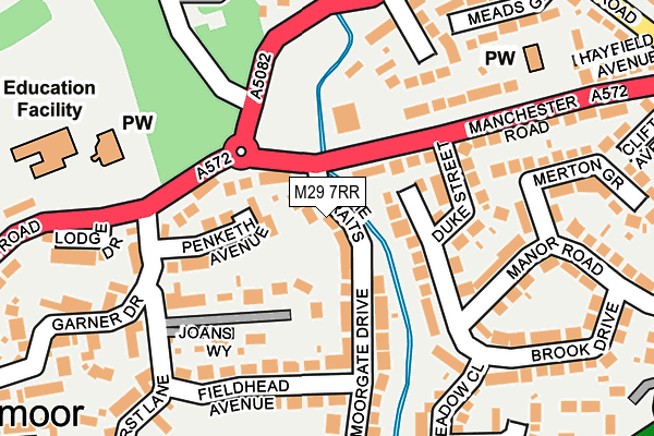 M29 7RR map - OS OpenMap – Local (Ordnance Survey)