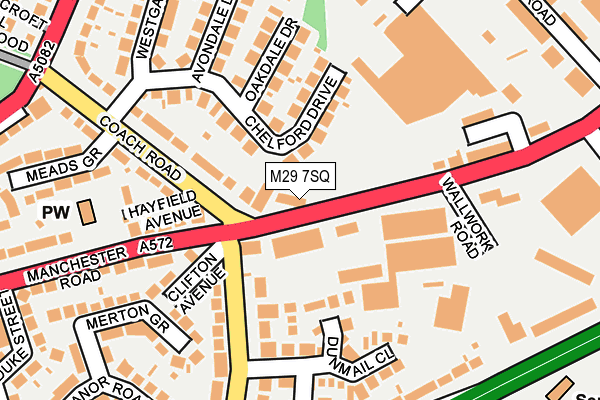 M29 7SQ map - OS OpenMap – Local (Ordnance Survey)