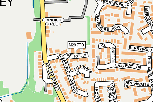 M29 7TD map - OS OpenMap – Local (Ordnance Survey)