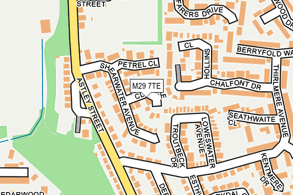 M29 7TE map - OS OpenMap – Local (Ordnance Survey)