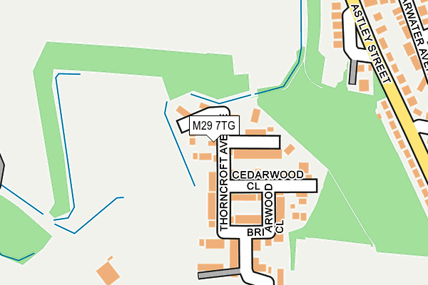 M29 7TG map - OS OpenMap – Local (Ordnance Survey)