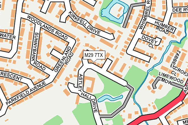 M29 7TX map - OS OpenMap – Local (Ordnance Survey)