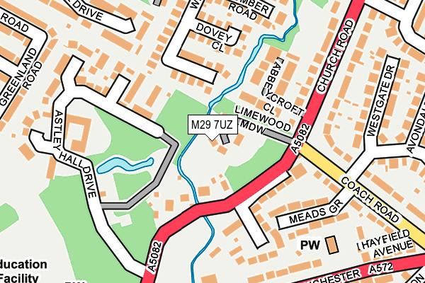 M29 7UZ map - OS OpenMap – Local (Ordnance Survey)