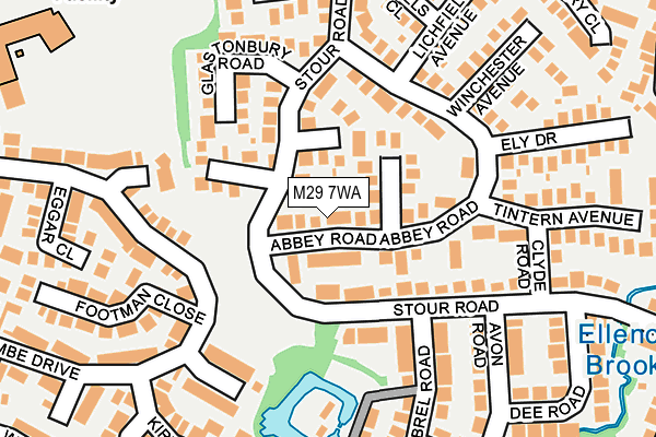 M29 7WA map - OS OpenMap – Local (Ordnance Survey)