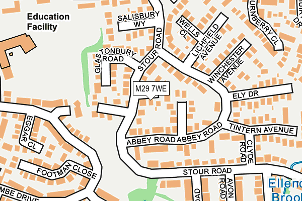 M29 7WE map - OS OpenMap – Local (Ordnance Survey)
