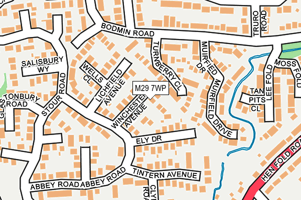 M29 7WP map - OS OpenMap – Local (Ordnance Survey)
