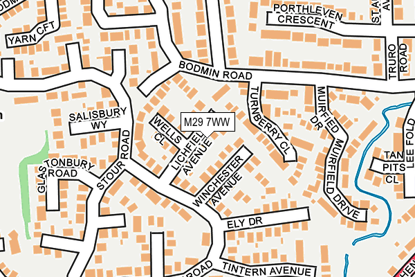 M29 7WW map - OS OpenMap – Local (Ordnance Survey)