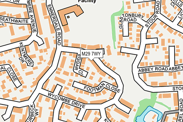 M29 7WY map - OS OpenMap – Local (Ordnance Survey)