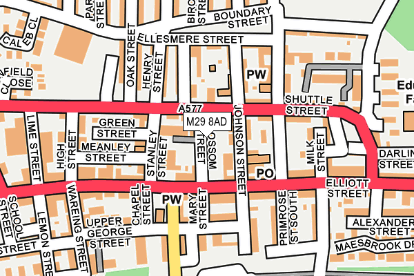 M29 8AD map - OS OpenMap – Local (Ordnance Survey)