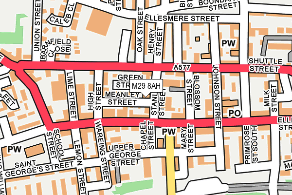 M29 8AH map - OS OpenMap – Local (Ordnance Survey)