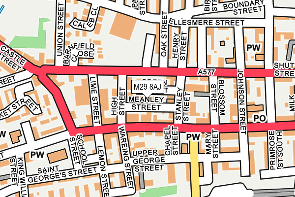 M29 8AJ map - OS OpenMap – Local (Ordnance Survey)