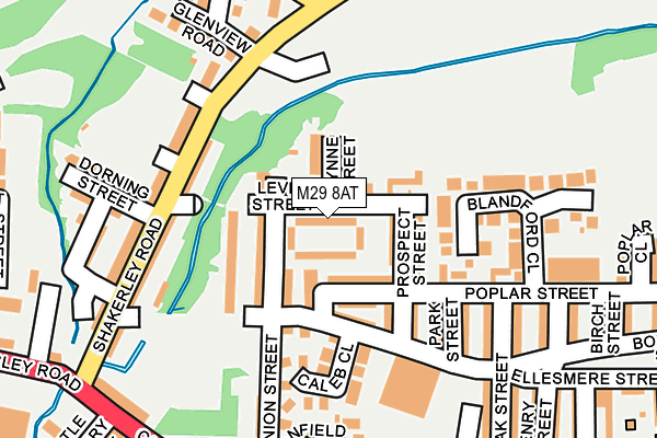 M29 8AT map - OS OpenMap – Local (Ordnance Survey)