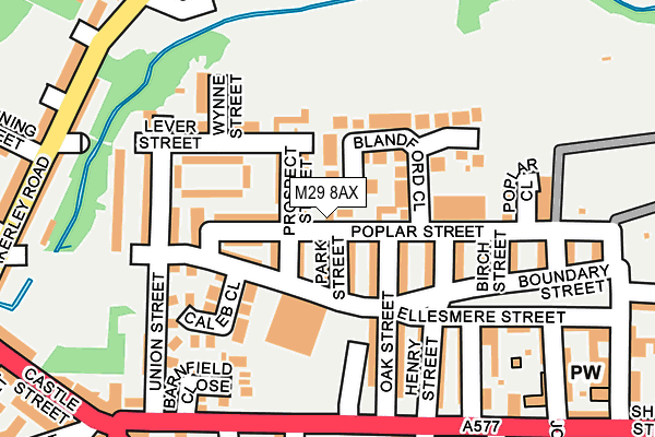 M29 8AX map - OS OpenMap – Local (Ordnance Survey)
