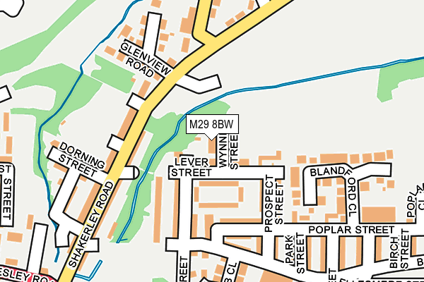 M29 8BW map - OS OpenMap – Local (Ordnance Survey)