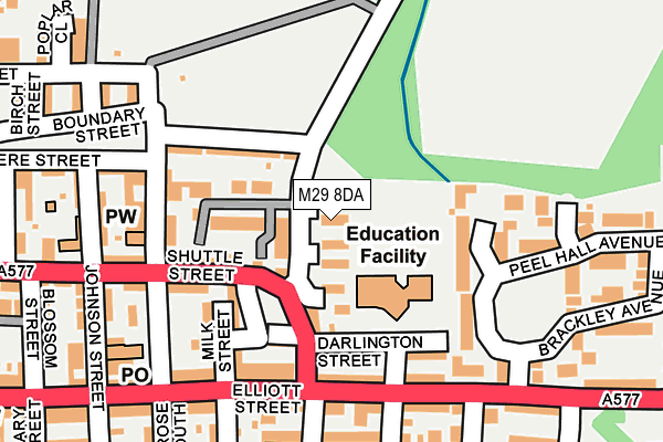 M29 8DA map - OS OpenMap – Local (Ordnance Survey)