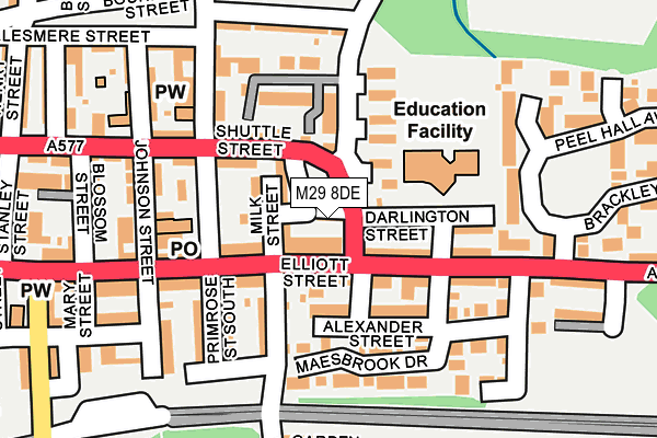 M29 8DE map - OS OpenMap – Local (Ordnance Survey)