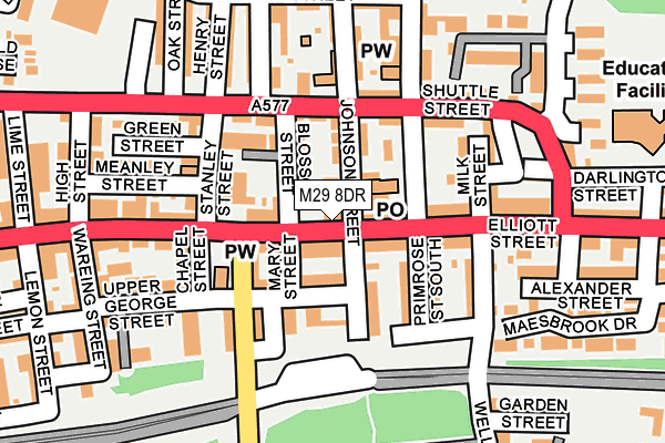 M29 8DR map - OS OpenMap – Local (Ordnance Survey)