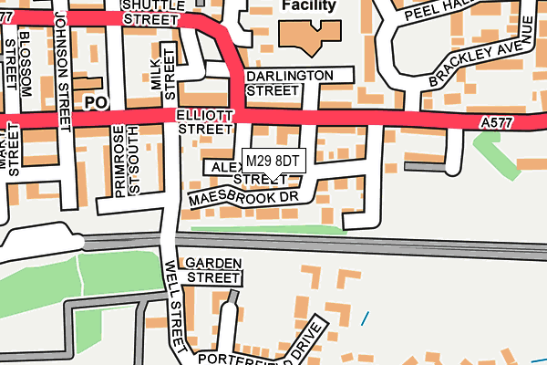 M29 8DT map - OS OpenMap – Local (Ordnance Survey)