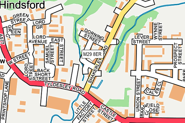 M29 8ER map - OS OpenMap – Local (Ordnance Survey)