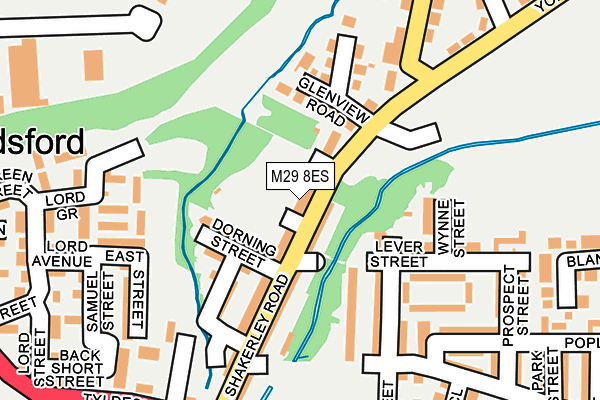 M29 8ES map - OS OpenMap – Local (Ordnance Survey)