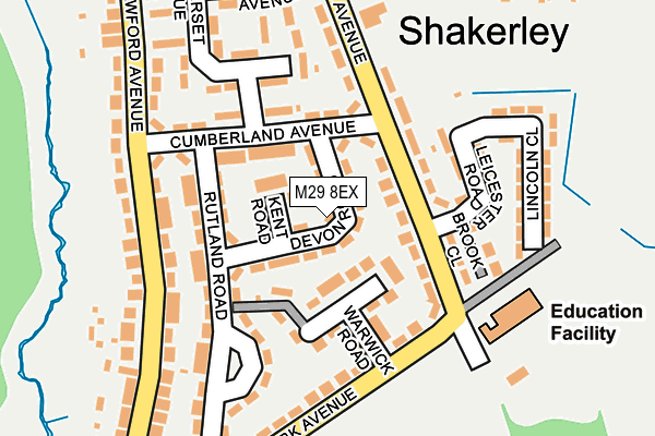 M29 8EX map - OS OpenMap – Local (Ordnance Survey)