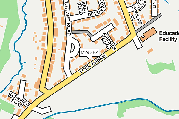 M29 8EZ map - OS OpenMap – Local (Ordnance Survey)