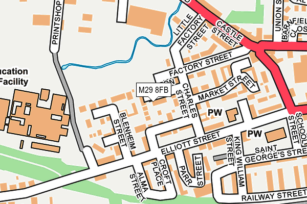 M29 8FB map - OS OpenMap – Local (Ordnance Survey)