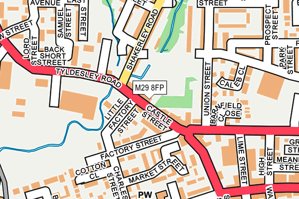 M29 8FP map - OS OpenMap – Local (Ordnance Survey)