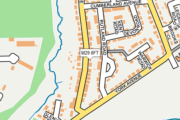 M29 8FT map - OS OpenMap – Local (Ordnance Survey)