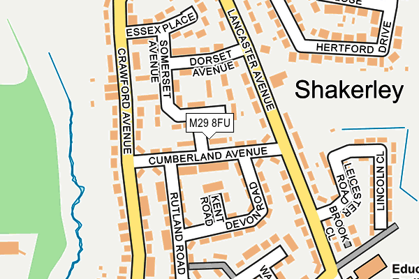 M29 8FU map - OS OpenMap – Local (Ordnance Survey)