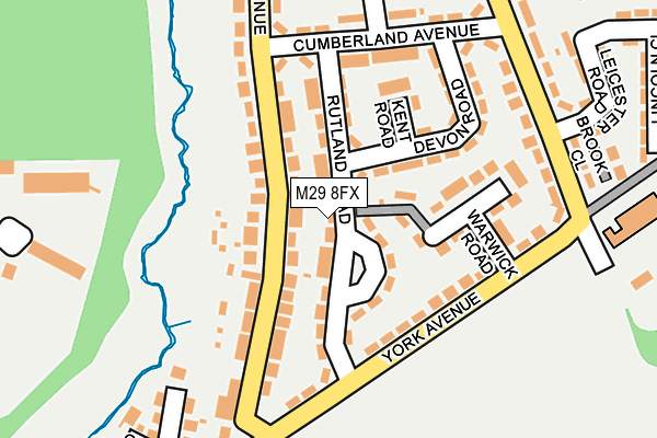 M29 8FX map - OS OpenMap – Local (Ordnance Survey)